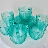 Mint green tea or coffee cups