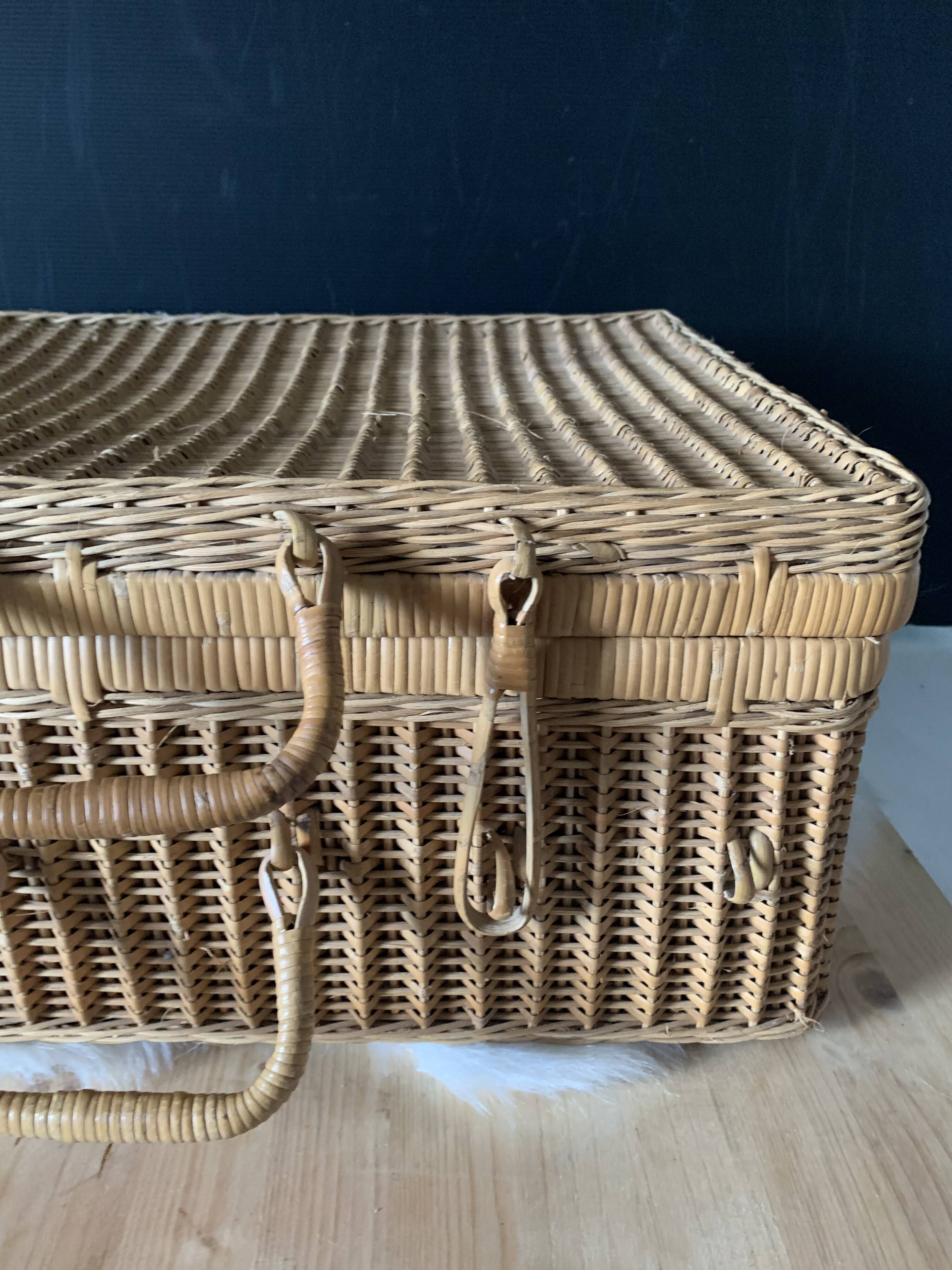 Wicker suitcase