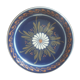 Assiette décorative Alsace Soufflenheim bleue Diamètre 23 cm