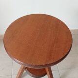 Vintage screw stool in solid oak
