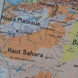 Old Vidal Lablache map N°11 Algeria Tunisia Sahara