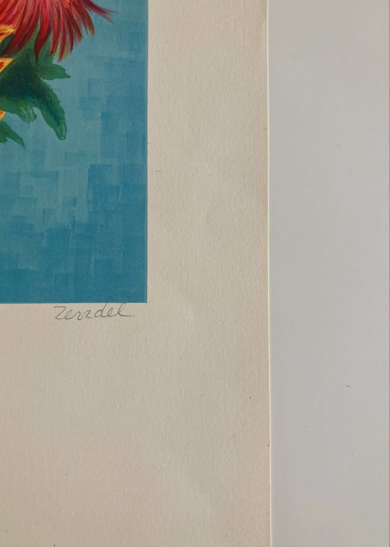 Lithograph signed in pencil by Gabriel Zendel.