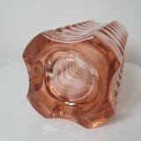 Pink glass art deco vase