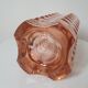 Pink glass art deco vase