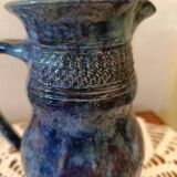 Tonin blue stoneware pitcher