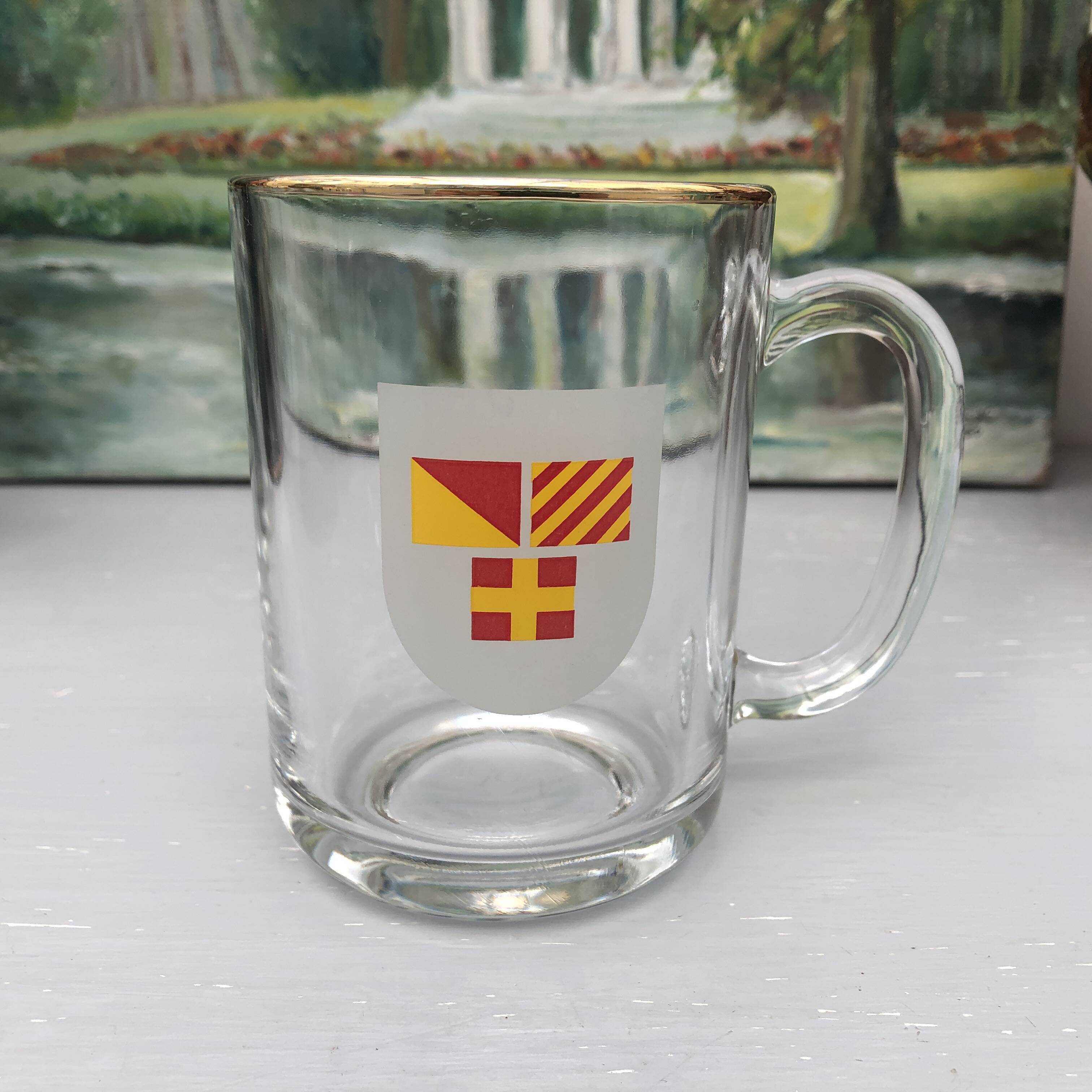 vintage flag beer mug shop