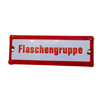 Old German email plate flaschengruppe