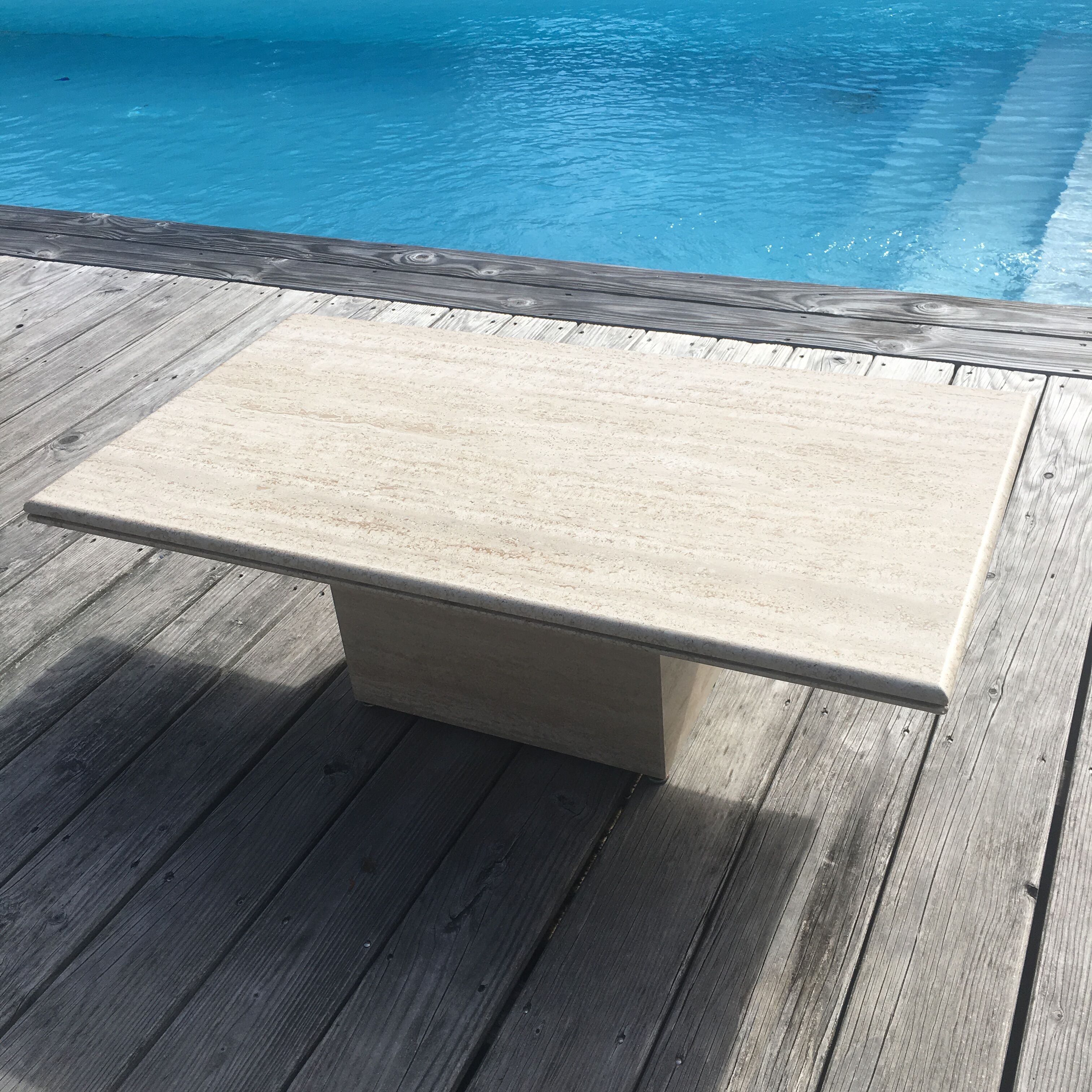 Vintage travertine coffee table