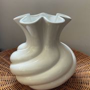 Vintage twisted porcelain vase