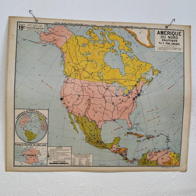 Vidal lablache school map - n°19 north america