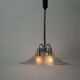 Suspended lamp with 4 sockets, chrome body and plexiglass shade, 1970s, Germany.