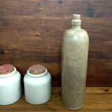 Enamelled stoneware bottle