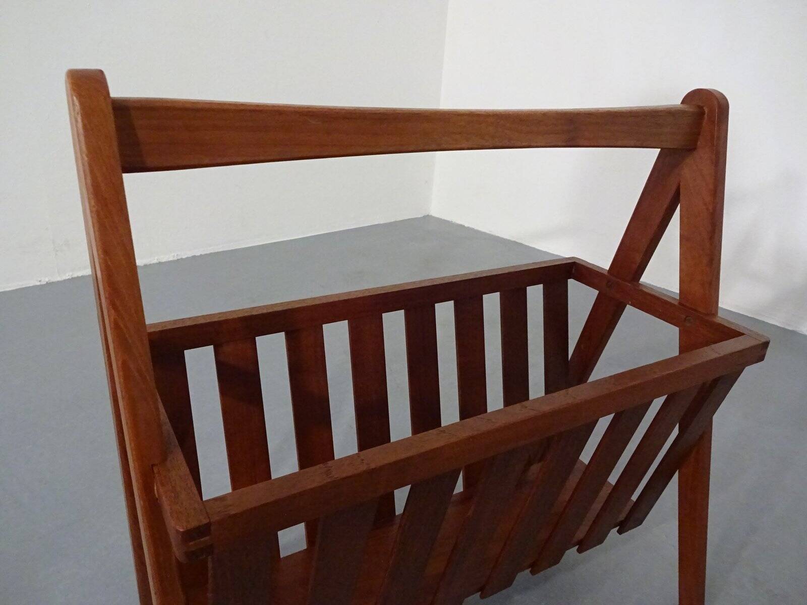 Danish Teak Magazine Rack, 1960s