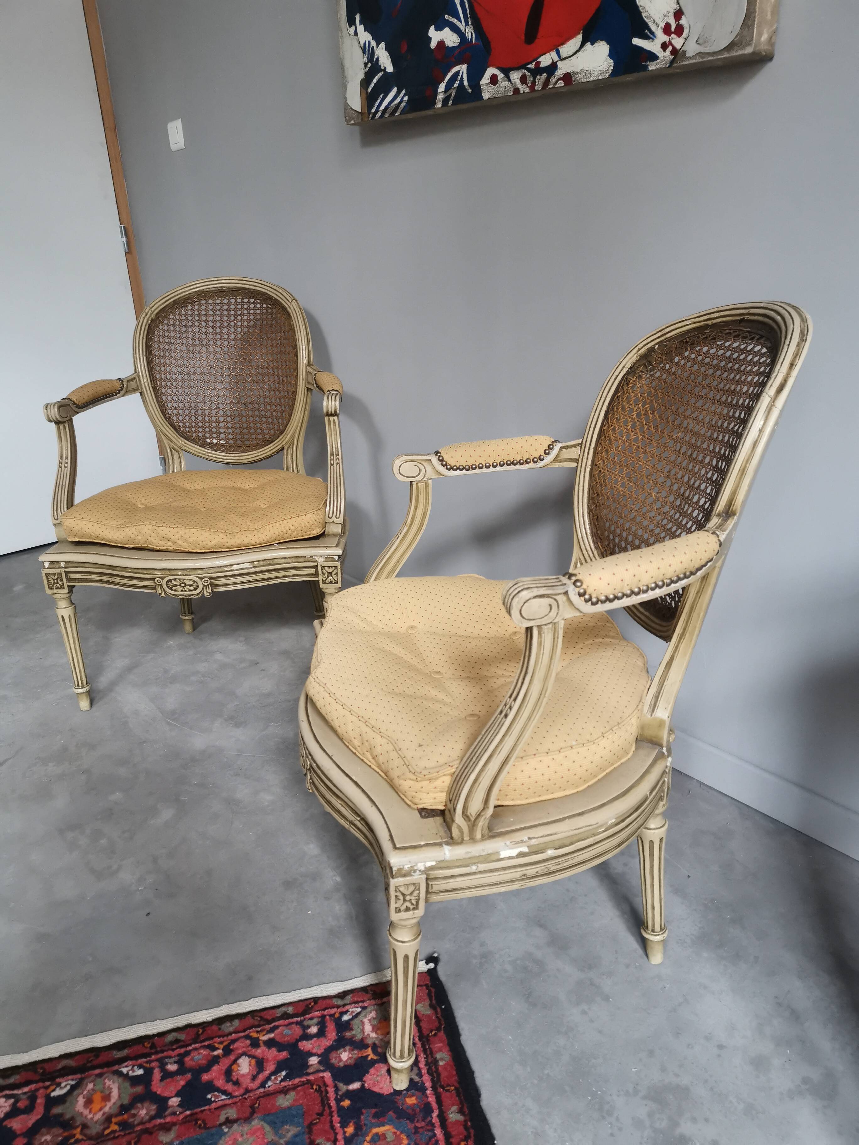 Pair of Louis XVI armchairs
