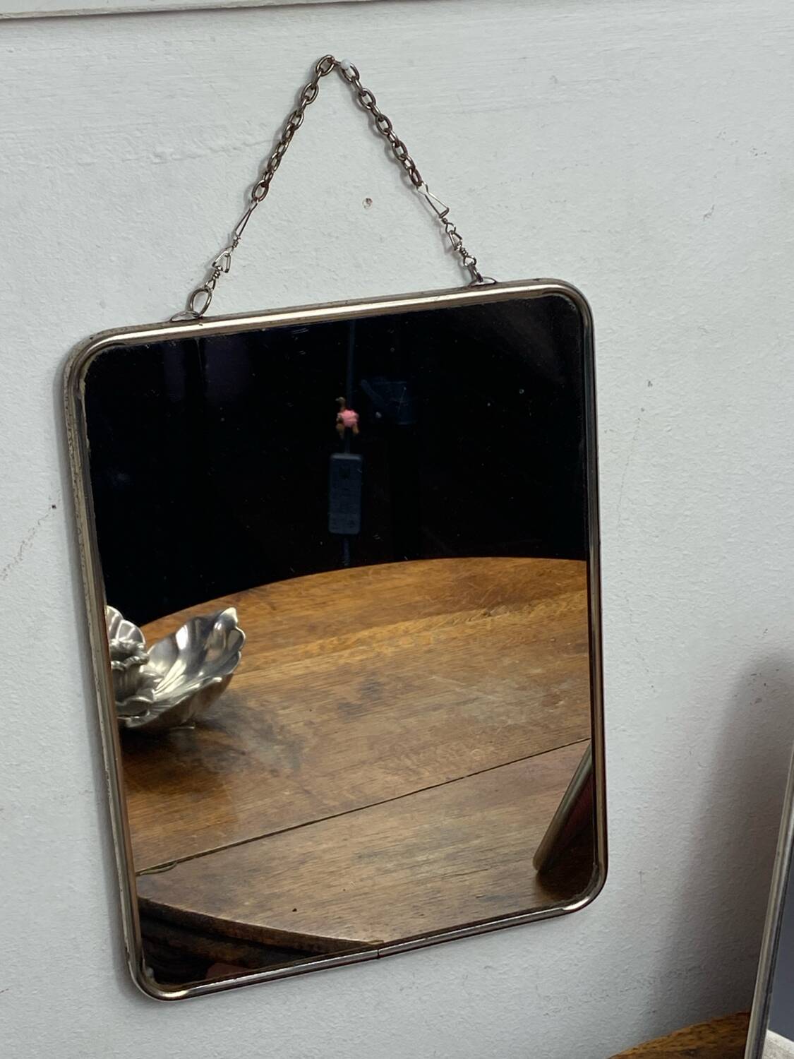 Silver-plated barber mirrors
