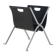 Italian folding magazine holder with saddle leather, 1970s