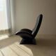 Artifort Wave F773 armchair black leather Peter van der Ham 1985