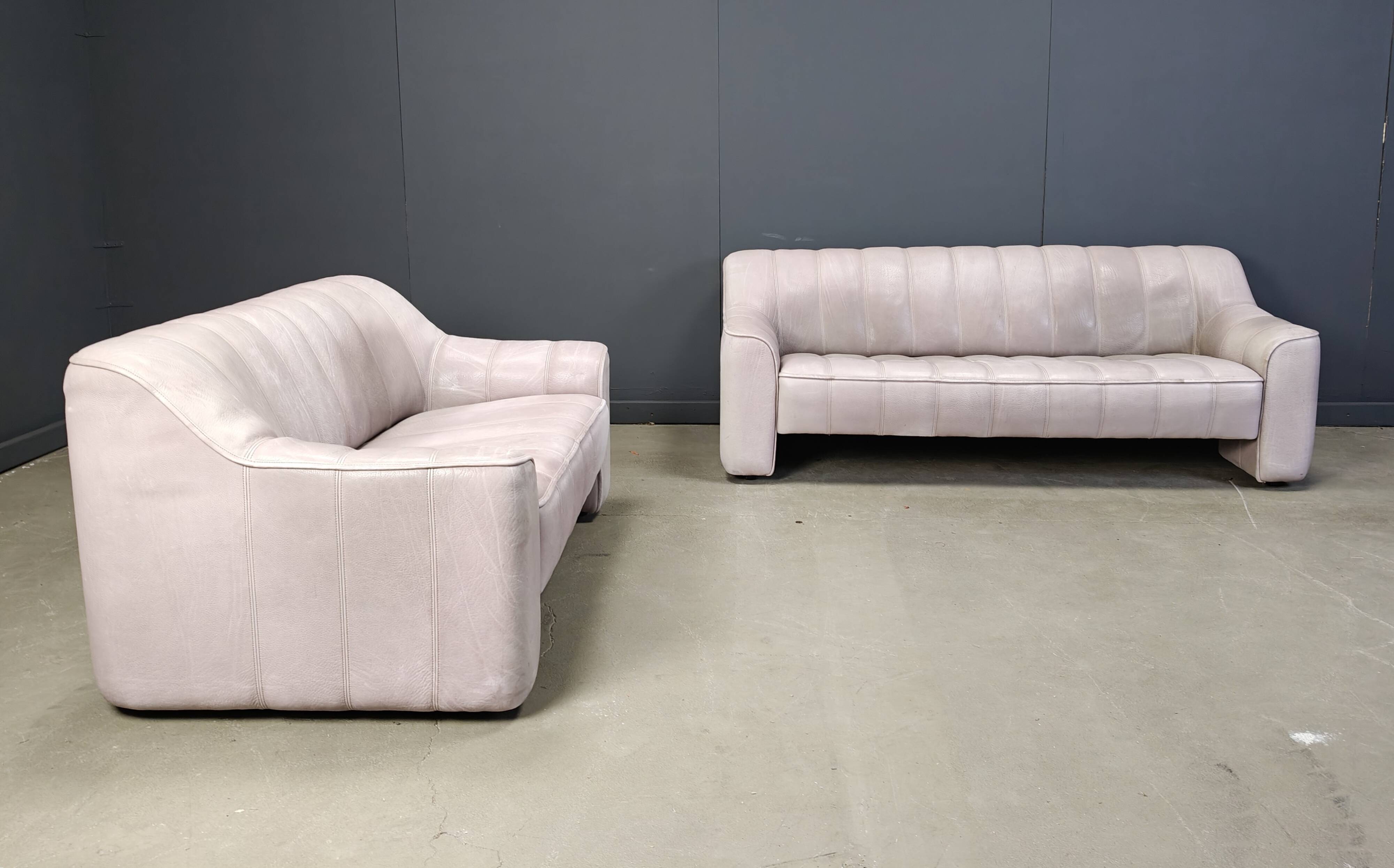 Vintage neck leather sofas DS44 by Desede, 1970s