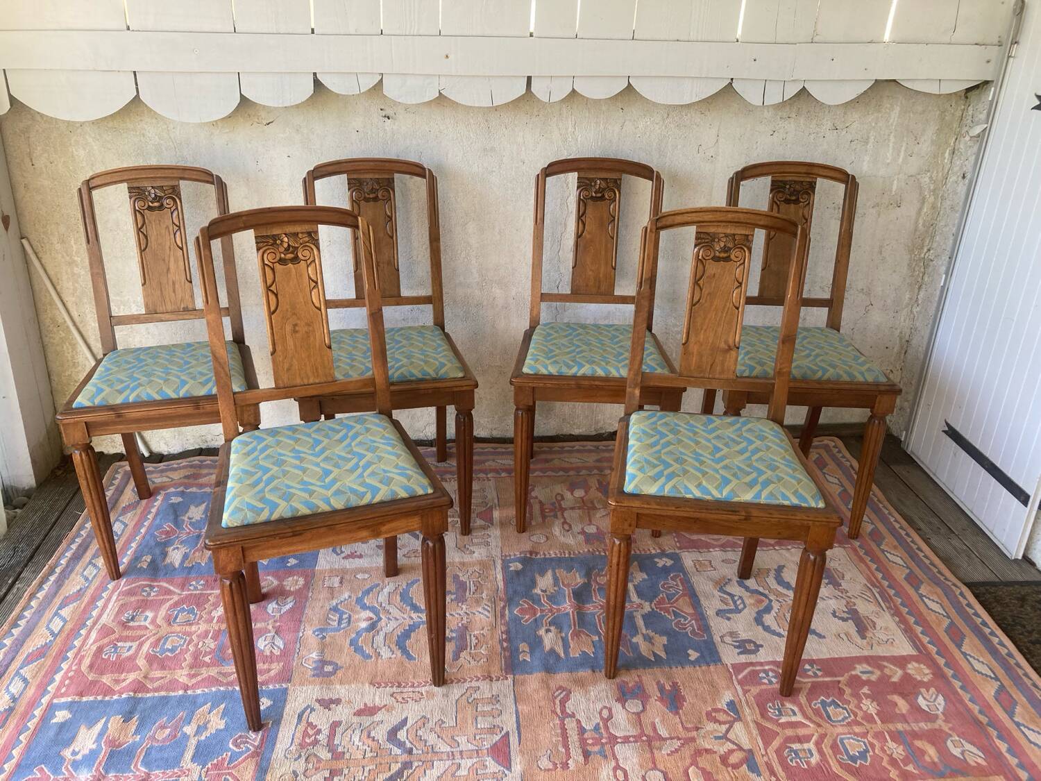 6 chaises Art Déco