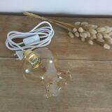 Amber tulip globe lamp