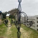 Wrought iron coat rack