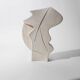Vintage 1970s studio ceramic vase, stoneware with an abstract openwork shape.