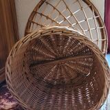Fauteuil en rotin vintage