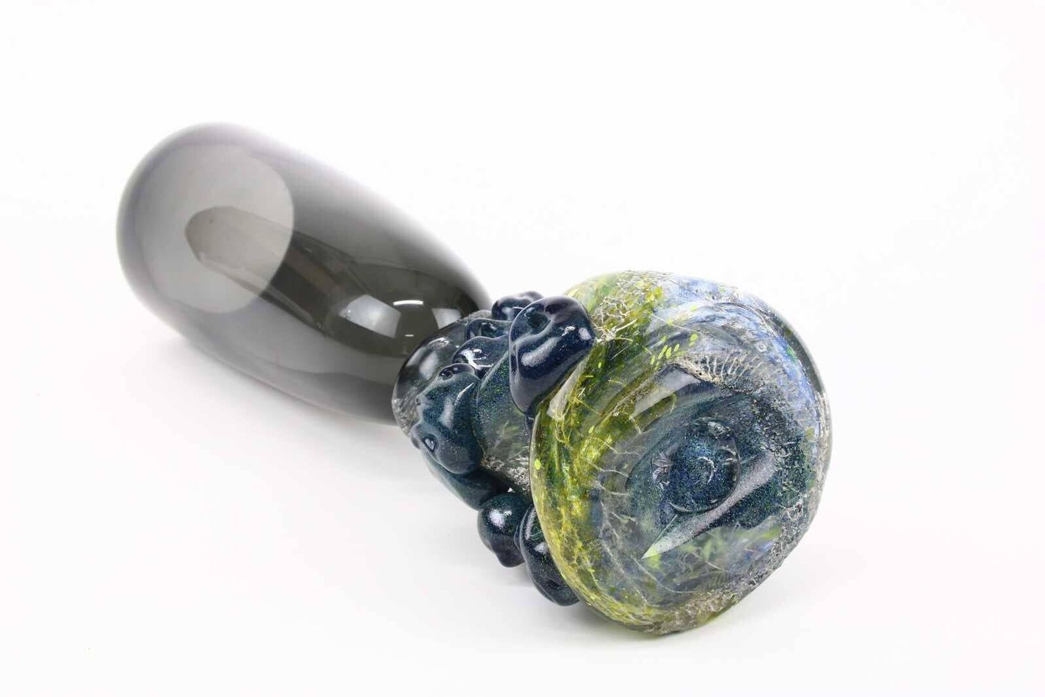 Vesuvius Transcontinental, Unique Art Glass Vase by Björn Stern, Sweden 1989