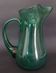 20th century green glass pitcher