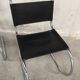 Set of 4 black leather chairs by Ludwig Mies Van Der Rohe