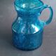 Blue bubbled glass vase Top Design Italy 1970