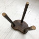 Handcrafted oak bean-shaped stool