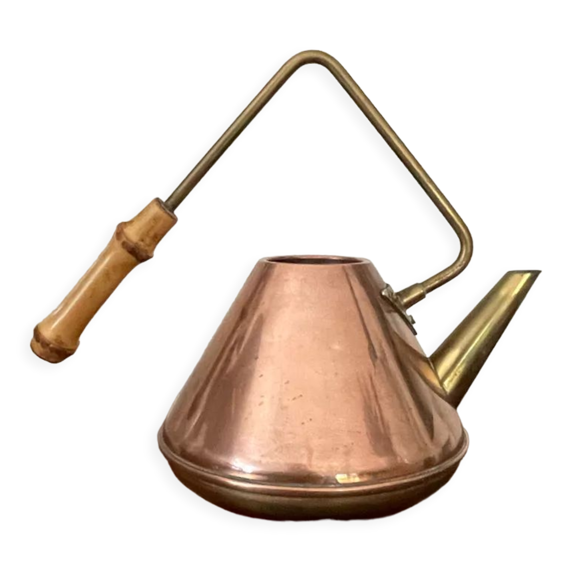 Watering can copper and brass circa 1950