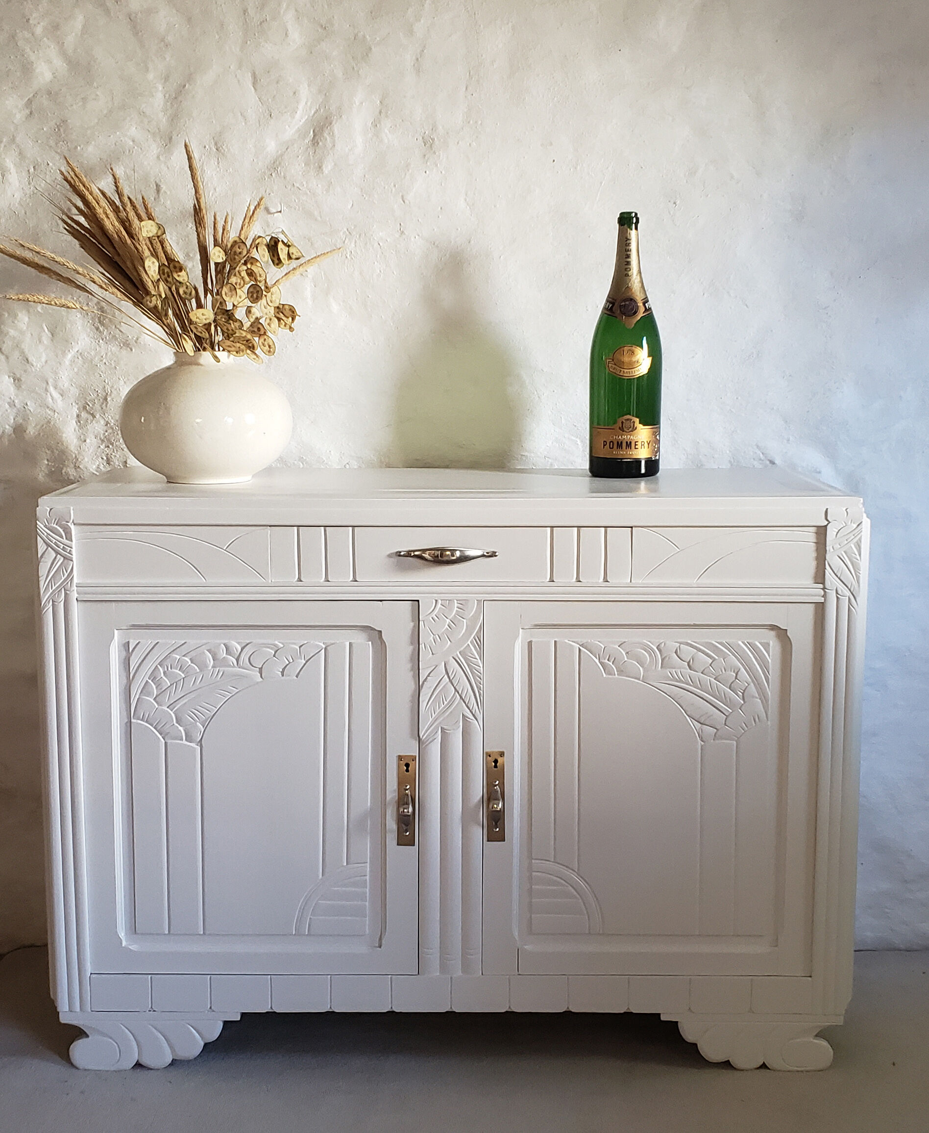 White art-deco buffet