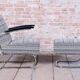 Set of Czech Bauhaus Armchair and Ottoman attributed to W. Gispen for Mücke-Melder, 1930s, Set of 2