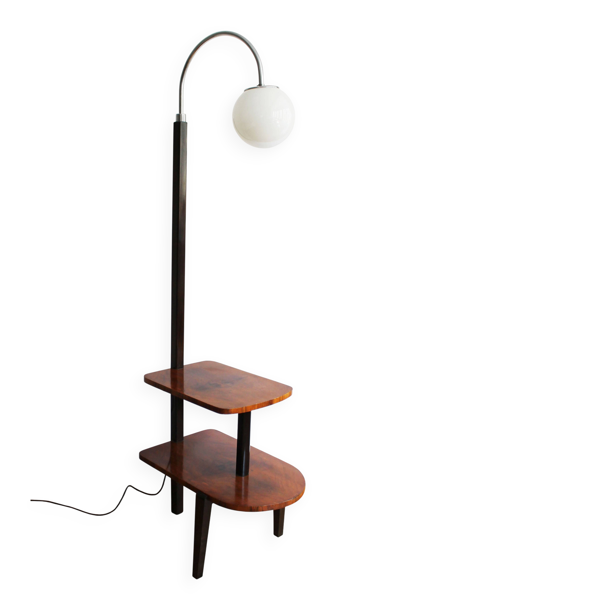 1950s Modernist Floor Lamp with Shelves