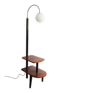 Lampadaire moderniste des années 1950 avec étagères