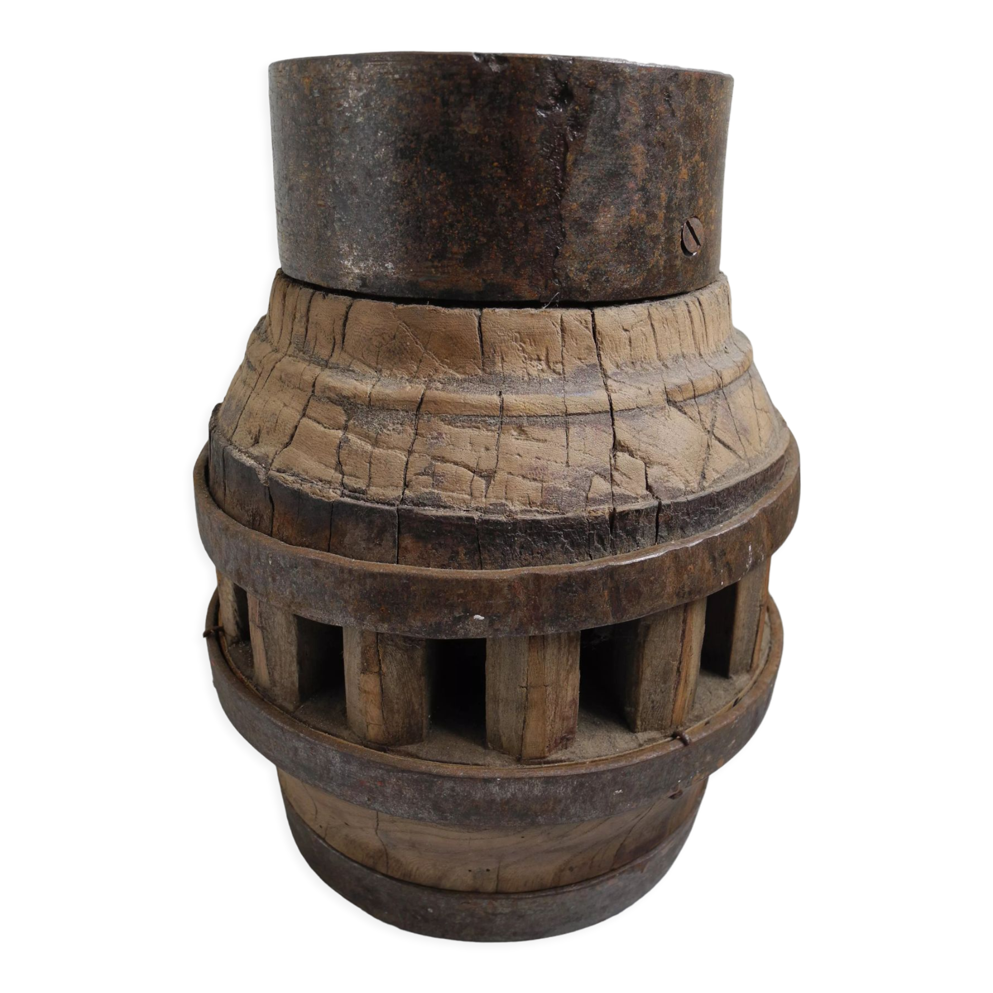 Old hub wheel cart deco country old wood wagon wheel hub