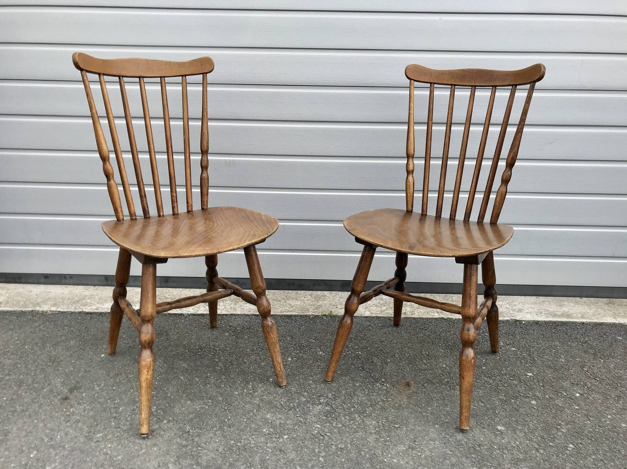 10 bistro chairs troquet "menuet" baumann 1970