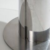 Glass and chrome dining table, antonia astori, 1960s