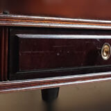 Solid cherry and lacquered mahogany veneer bookcase from the late 1950s