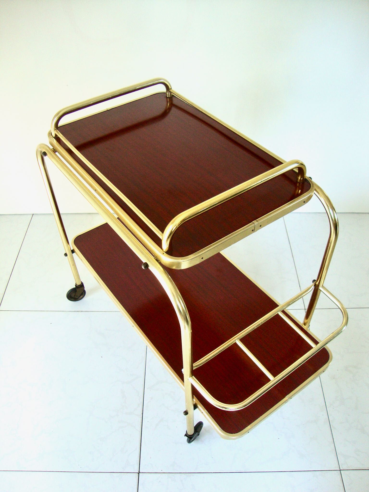 Vintage dessert with serving tray