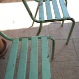 Set of 2 Art Prog metal garden chairs
