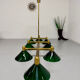 Suspension en laiton et opaline verte 260 cm années 70