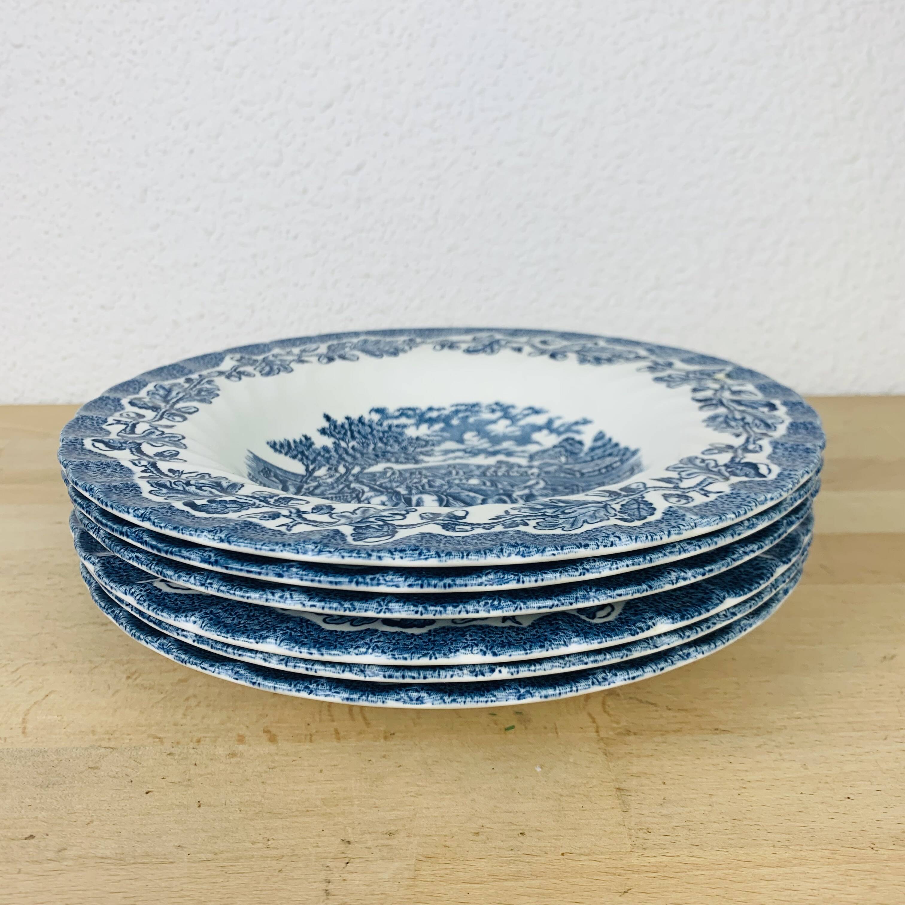 6 deep plates iron earth Royal Wessex Ironstone