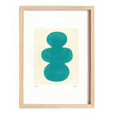 Original abstract painting - Venus - turquoise blue - H209 - signed Eawy