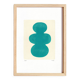 Original abstract painting - Venus - turquoise blue - H209 - signed Eawy