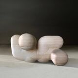 Sculptural and Organic Stools Made of Travertine Marble by Pepe Guerrero