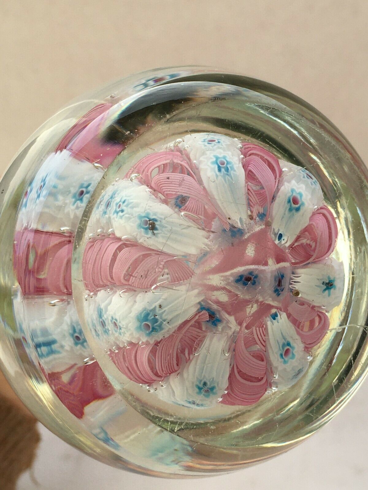 Vase soliflore foot press millefiori murano paper