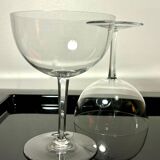 Two giant champagne tasting glasses Baccarat